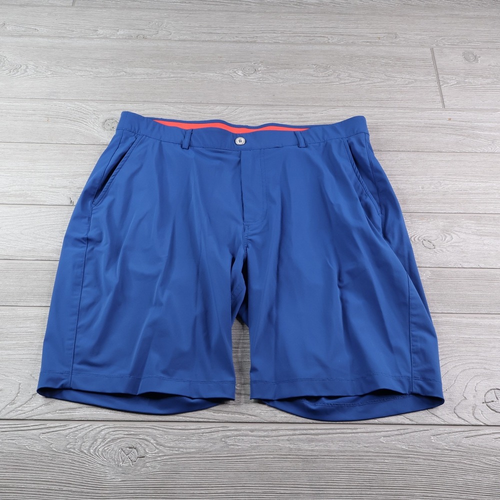 Redvanly Shorts Mens Large Navy Hanover 9 inch Golf Tennis Stretch Performance